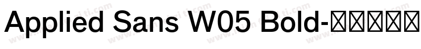 Applied Sans W05 Bold字体转换